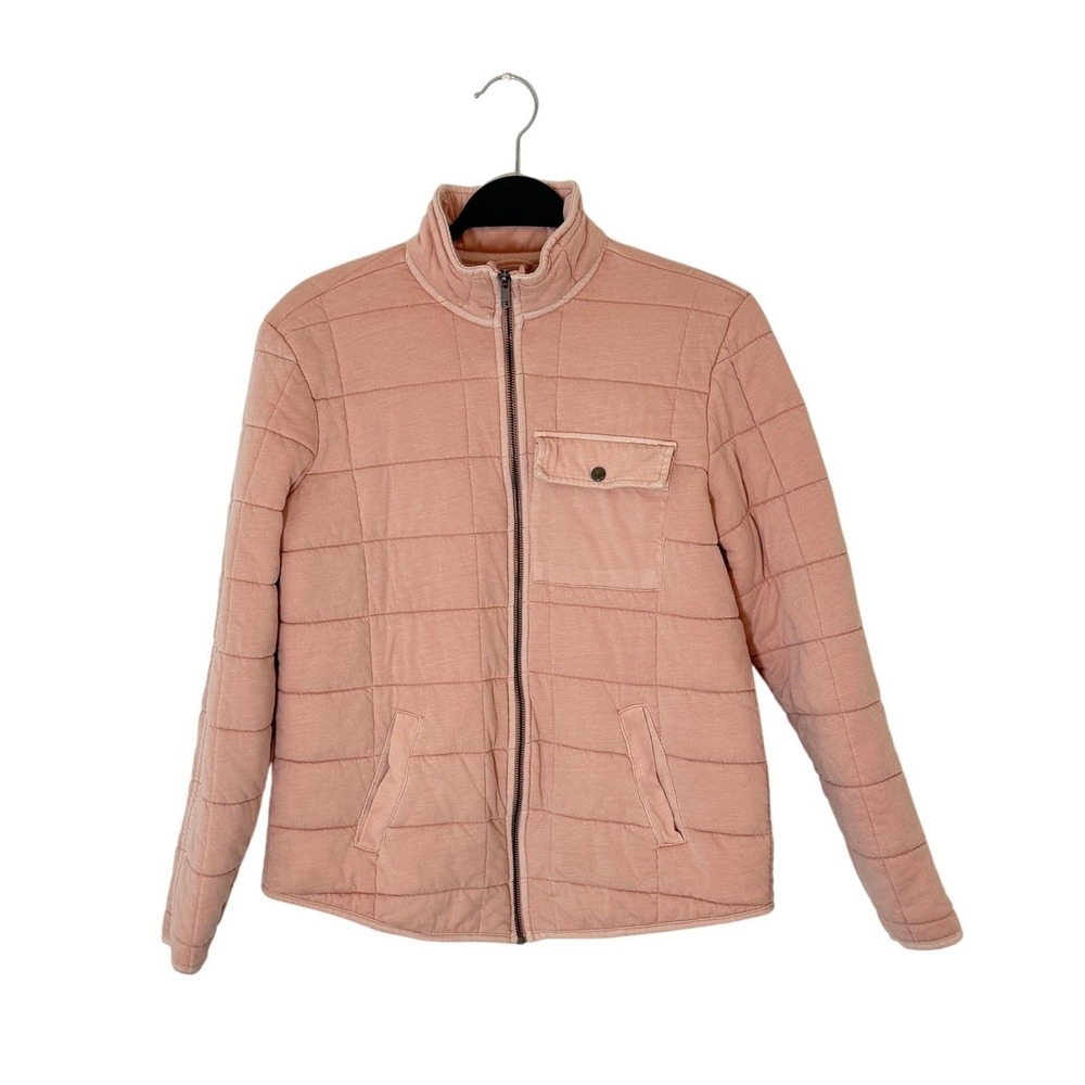 Maurices Dusty Rose Pink Quilted Mock Neck Full Zip Utility Barn Jacket M - Picture 2 of 8